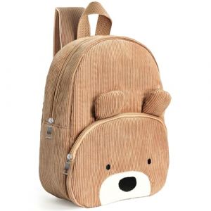 Sac a Dos Enfant Maternelle Velours C&ocirc;tel&eacute; Ours,G&eacute;n&eacute;rique Cartable Fille Primaire,Cartable Scolaire Maternelle Sac &agrave; Dos Mignon,Sac &agrave; Dos Scolaire Animaux pour gar&ccedil;ons Filles Jardin Petit Ours (FCFengchen, neuf)