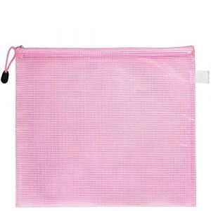 MACHSWON Pochettes en plastique B4 - Pochette de rangement étanche à fermeture éclair - Rose (SUNWAN, neuf)