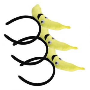 FRCOLOR 3pi&egrave;ces Bandeau Fruit&eacute; Jaune Coiffe Banane Tropical Accessoire de D&eacute;guisement pour F&ecirc;te Hawa&iuml;enne et Cosplay (White Beach, neuf)
