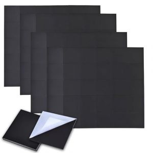 Culinavog 120 Pi&egrave;ces Aimant Autocollant, Feuille Magn&eacute;tique en Caoutchouc, 20x20 mm Bande Magnetique Adhesive, Aimant Adhesif Carr&eacute;, Plaque Aimant&eacute;e Adh&eacute;sive pour Bureau et &Eacute;cole - Noir (xiongjunze, neuf)