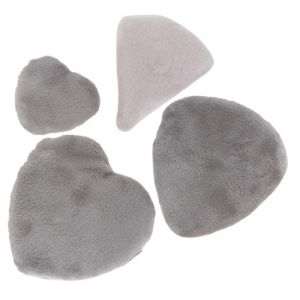 FRCOLOR 4 Pi&egrave;ces Bouff&eacute;e S&egrave;che Bouff&eacute;e De Corps &Eacute;ponges De Maquillage Pour Fond De Teint Bouff&eacute;es Formule Mixeur Houppette Triangulaire Surligneur Liquide Distributeur Grey Pur Coton (Laners, neuf)