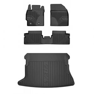 MOTOS Kit de tapis de voiture et de tapis de coffre en caoutchouc pour Toyota Auris I 2006-2012 Améliorez votre confort de voyage avec tapis antidérapant voiture 3D- Tapis de sol voiture tous temps, p (MOTOS EU, neuf)
