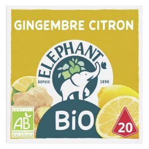 ELEPHANT - Elephant Mon Infusion Bio Gingembre Citron Pyramides 34G - Lot De 3 - Vendu Par Lot (March&eacute; Parisien, neuf)