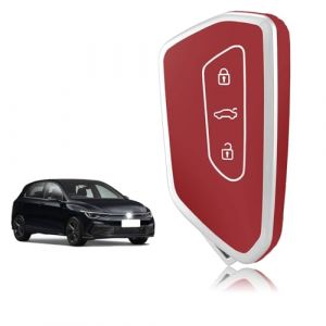TOOMUME Coque Clé, Etui Cles Étui Clés Adapté pour VW Golf 8 MK8 Cupra Born Formentor Seat Leon MK4 Ateca Tarraco Skoda Octavia Enyaq, Couvre Clef Cache Cle Voiture Telécommande - Smart Key (TOOMUME, neuf)