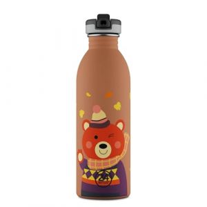 24BOTTLES Kids Bottle - Gourde Enfant Maternelle Primaire avec Paille 500 ml 100% Hermétique, Gourde Inox Enfant 18/8 BPA Free, Gourde Fille Garçon Sport Loisir, Bouteille Sûre Légère, [Non Isotherme] (24Bottles, neuf)