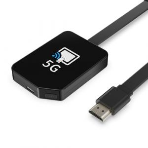 Miracast Dongle HDMI sans Fil 4K/5G pour TV/projecteur/Moniteur, Adaptateur d'&eacute;cran Miroir i-Phone/i-Pad/Android/i-OS vers TV/Moniteur, Prend en Charge Miracast, DLNA, Airplay (Style carr&eacute;) (Happy fruit-uk, neuf)