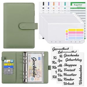 KONVINIT Classeur Budget Enveloppe a6,Classeur A6 Budget PU Budget Binder Enveloppe Budget Planner &agrave; 6 anneaux,Budget Organiser Carnet Economie Argent Fran&ccedil;ais (KONVINIT, neuf)