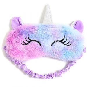 Masque pour Les Yeux de Sommeil,Mall 3D Masques de Sommeil en Peluche Mignon Licorne,Respirant de Voyage Masque,pour Enfant Femme Filles,pour la Nuit et la Sieste (LIU CHENGYANG DE DIAN, neuf)