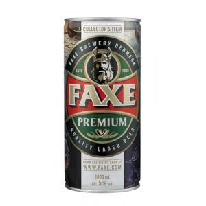 Faxe Premium Bi&egrave;re Blonde 5% 1L/Canette - Offres Pack de 6 et 12 Canettes - Livraison Gratuite France (6) (Bo Time - Direct Fabricant, neuf)