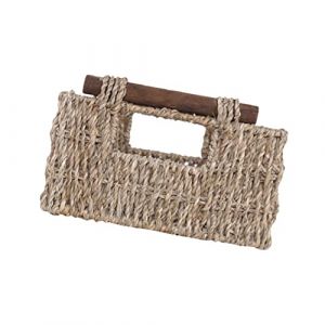 LOLIPPYY Panier de Rangement Tressé Rectangulaire pour et Cosmétiques Panier Décoratif Poignées pour Salle de Bain Bureau Salon (altituyse, neuf)