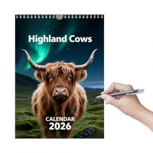 Calendrier 2026, 2026 mensuel animal, d&eacute;coration d'int&eacute;rieur en papier &eacute;pais, calendrier mural et de table &ndash; Pour les d&eacute;lais de vacances, notes &agrave; faire, salle de classe, salon, dortoir, bureau (HX Prime Picks, neuf)