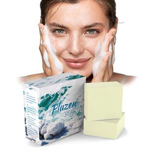 Savon au lait de chevre, masque acne visage, savon sel de mer, sea salt soap, enleve point noir. Efficace contre psoriasis traitement acne et ecz&eacute;ma visage et main, naturel (Pluzen, neuf)