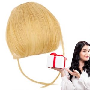 Frange à pince à cheveux naturels – Frange de cheveux humains à clipser – Extensions de frange à pince, frange à pince à cheveux naturelle, frange à pince à cheveux Remy, frange vaporeuse à clipser, p (zhaouum, neuf)