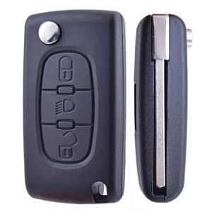 ANGOFIZ Coque Clé Pliable 3 Boutons Phare CE0523 Lame VA2 Compatible avec Citroen C2 C3 C4 Picasso C4 Grand Picasso C5 C6 C8 Peugeot 307 407 408 Expert Partner (ANGOFIZ, neuf)