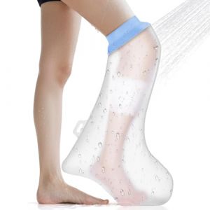 ANOMM Protège Plâtre Mollet Adulte, Imperméable Protection Mollet Plâtre pour Douche, Réutilisable Sac de Protection Platre, Sac Étanche pour Bandages, Pansements et Fournitures de Soins des Plaies (Dazzlingyyh, neuf)