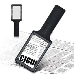 yotutun Loupe de Lecture, 2X 8X Loupe Grossissante &agrave; Main avec 20 Lumi&egrave;res LED &agrave; Intensit&eacute; Variable Loupe Eclairante Loupe Lumineuse pour Lecture, Seniors, Malvoyant, Observation et Travaux Manuels (khfsusmxz, neuf)