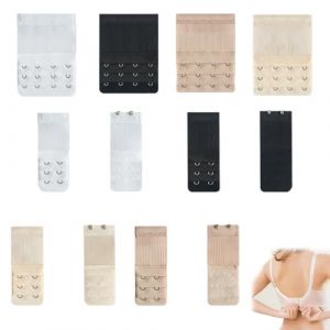Extension soutien-gorge 12 pi&egrave;ces r&eacute;glables &ndash; 2 rangs 3 crochets et 4 rangs 3 crochets &ndash; Blanc, beige, nude, noir &ndash; Rallonge douce &eacute;lastique pour lingerie (YILUNFU, neuf)