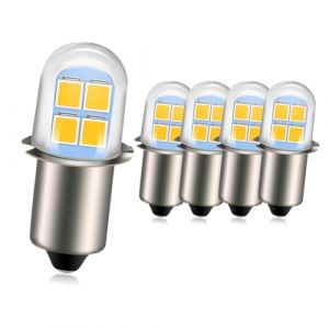 Ruiandsion, 5 pièces, ampoule LED P13.5S de couleur jaune, 2835, 8 puces SMD, 4,5V, 6V. Ampoule LED de mise à niveau pour phares avant, torches et lampes frontales (Ruiandsion, neuf)