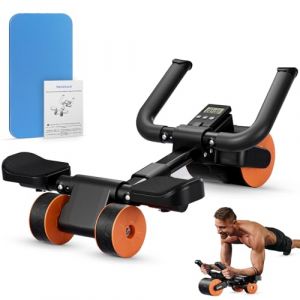 Bnlei Roue Abdominale à Rebond Automatique, Roue à Roulettes Abdominaux Plank ab pour Core Trainer Assistée, Abdos Musculation Appareil, Accessoires pour Fitness Homme et Femme Gym et Maison (BAOWONG LIMITED, neuf)