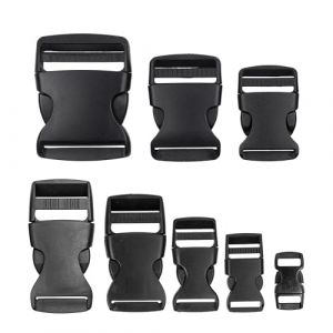 Boucle De Sangle A Dos, 15 mm, Lot de 2, pour Une Largeur de Sangle de 15 mm, S&eacute;curit&eacute; pour Echelle, Clip De Sac A Dos en Plastique, Sangles De Sac A Dos, Boucles en Plastique, Fermeture a clic, Noir (Your Day Mate, neuf)