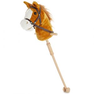 Bieco Cheval de Bois pour Enfants Brownie | Hobby Horse | Cheval Baton | Cheval Enfant a Monter | Têtes de Cheval à Chevaucher Hobby Horse pas Cher Tete de Cheval avec Baton Cheval en Bois Realiste (BIECO Spielwaren, neuf)