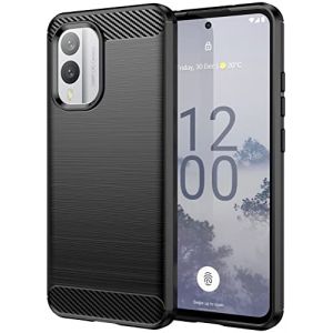 Folmecket Coque Nokia X30, Fibre de Carbone Résistant aux Rayures, Absorption des Chocs Souple en Caoutchouc TPU Housse de Protection pour Nokia X30,6.43" Noir (Folmecket, neuf)