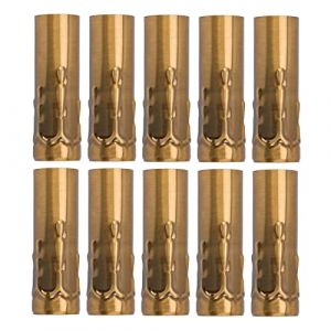 10pcs Couvercles de Douille de Bougie en Métal, Support de Lampe de Bougie de Base de Candélabre E14 Couvercles de Lustre de Tube en Métal pour la Maison Lustres Bougies, éclairage Bricolage (bronze (Aeuyweu, neuf)