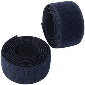 AERZETIX - C65969 - Bande/rouleau de scratch 30 mm 1 mètre auto-agrippant - organisateur/serre câbles - ruban sac vêtement attache sangle - couleur: bleu foncé - en polyamide et polyester (Tuning, neuf)