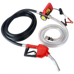LEMOTO Pompe de Transvasement Diesel 12V 175W Pompe d'aspiration de Carburant avec Gicleurs à arrêt Automatique & 6M Tuyaux，Pompe de Transvasement de Carburant Auto-amorçante avec Moteur en Cuivre (Orangetrees, neuf)
