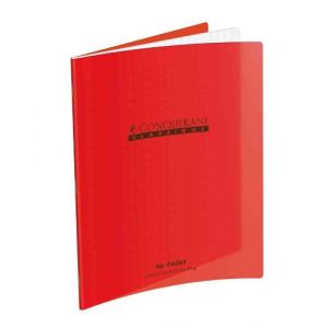 CONQUÉRANT SEPT Lot de 3 Cahiers Polypro 17 x 22 Séyès 70g 96 Pages Rouge (Stock Bureau Maison Bien-être, neuf)