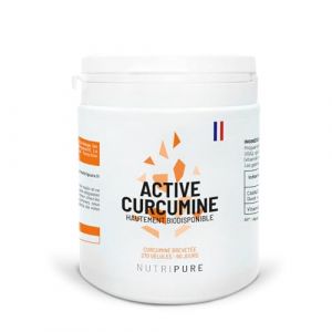 Nutripure | Active Curcumine 100% pure Cavacurmin® | Vegan | Antioxydant & Anti Inflammatoire Naturel | Hydrosoluble : Biodisponibilité 39X Sans Additif Nocif | 270 gélules | 3 Mois | Made in France (NUTRIPURE, neuf)
