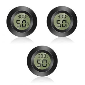 Okaywork Thermomètre - mini hygromètre, mini thermomètre hygromètre, mini hygromètre numérique, thermomètre rond， thermometre interieur exterieur, -50°C~+70°C (paquet de 3) (good_thing, neuf)
