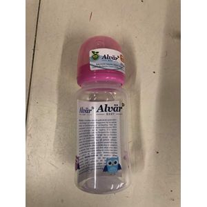 Biberon Alvar 325 ml bouchon rose 4 mois et plus (Vapolight-fr, neuf)