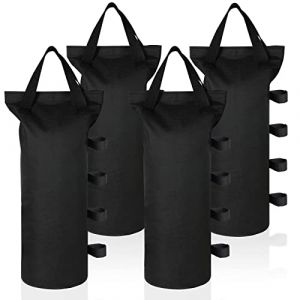 Lyneun 4 Pièces Sac de Lesté pour Tonnelle, Sac Lestage, 600D Oxford Sacs de Sable à Remplir pour Tente de Canopée, Parapluie de Terrasse D'extérieur, Lestage Poids pour Tonnelle (48.5 * 15 cm) (lleey887, neuf)
