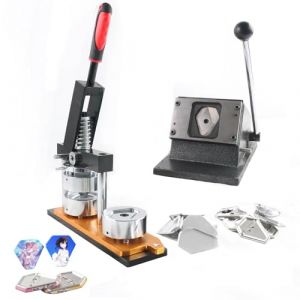 Kit de machine à badges 50 x 40 mm, presse à autocollants photo en forme de cercueil avec coupe-papier pour badges photo et boutons cadeaux(Magnet Machine Kit) (ZBYXPP., neuf)