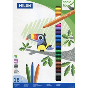 MILAN 80092 Boîte de 18 Stylos coniques à base d'eau (eCenterShop, neuf)