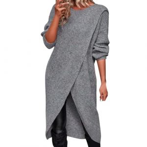 WVONIF Robe Rouge Sexy Femme Noel Robe No&euml;l Femme El&eacute;gante Col Rond Manches Longues Imprim&eacute; Chemisier Mini Robe de Cocktail Soir&eacute;e F&ecirc;te Robe Longue Fluide Blanche Ensemble Jupe et Haut Femme Classe (BAULMD（90% Big Promotion Without Discount Code ）, neuf)