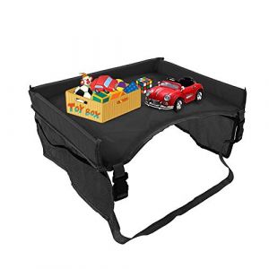 KUENG Tablette De Voyage Voiture Enfant Tablette Voiture Enfant Siège Arrière de Voiture Organisateur avec Plateau Voiture Bureau Voyage Plateau Black (Well buy, neuf)