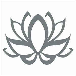 JINTORA Autocollant Voiture - Fleur de Lotus nénuphar - 131x99 mm - Gris - Sticker pour Voiture Tuning - Résistant aux intempéries - Vinyle Durable - Facile à Coller - Accessoire déco Original (Jintora-Sales, neuf)