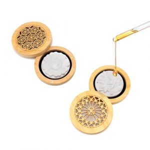 PHMING 2 Pièces Galet Diffuseur Huile Essentielle, avec Aimant Diffuseur D'huiles Essentielles, Forme Ronde Diffuseur de Parfum, avec 2 Pierres Parfumées, pour Salon, Bureau, Chambre (PHMING, neuf)