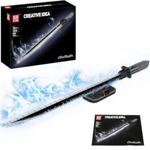 Mould King Technik Darksaber 10138 Ensemble de blocs de construction MOC – Modèle d'épée lumineuse – Jouet de cosplay avec lumières et batterie rechargeable pour enfants et adultes (885 + pièces) (Mould King Creations, neuf)