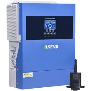 Onduleur hybride 4200 W 24 V DC/230 V AC Onduleur solaire sinusoïdal pur 100 A MPPT + alimentation secteur, tension d'entrée PV maximale 500 V + 4 modes de charge pour batteries au lithium 24 V pour (Solar_Power, neuf)