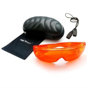 MCWlaser 190-540nm Lunettes de Protection S&eacute;curit&eacute; Laser OD6+ Safety Goggle Glasses For UV light Violet Blue Green Laser 405nm 445nm 450nm 473nm 532nm Type d'absorption EP-3 Style 6 (MCWlaser, neuf)