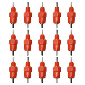 Buveurs Automatiques, Eau Mamelons Abreuvoirs, Abreuvoir de Volaille, Automatique Tétine Abreuvoir, pour Poulet Canard Volaille,15 Pcs (migohouse-store, neuf)