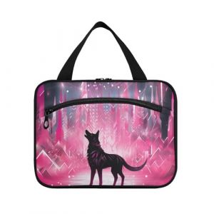 Linnyio Ananas À Motif De Fruits Trousse de Toilette de Voyage Suspendue Maquillage,Grande Capacité Pliable Rangement Sacs de Lavage pour Femmes Filles (Linnyio, neuf)
