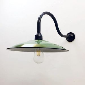 Applique Murale d'extérieur à col de Cygne pour Porche Industriel, dôme Vert Vintage, Grande Ferme, luminaire extérieur, Lampe d'intérieur pour l'extérieur de la Maison, Magasin, entrée, entrepôt, g (Qinqinbaby, neuf)