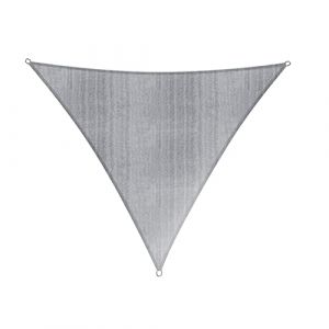 Lumaland Voile d'ombrage Triangulaire - 4 x 4 x 4 m - Protection Solaire r&eacute;sistante aux intemp&eacute;ries - avec Cordes de Fixation - pour terrasse, Jardin et Balcon - avec Protection UV - Gris Clair (DS e-Sales GmbH, neuf)