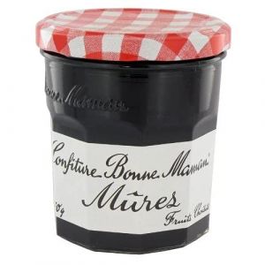 BONNE MAMAN Confiture de M&ucirc;res Savoureuse et Naturelle en Pot de 370G - Id&eacute;ale pour vos Tartines et vos P&acirc;tisseries ! - Lot De 4 - Vendu Par Lot (March&eacute; Parisien, neuf)