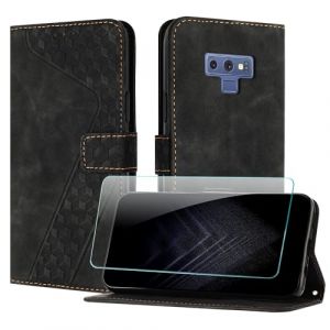 JayModCase Coque pour Samsung Galaxy Note 9, Cuir Pochette de Portefeuille avec Film de Protection d'&eacute;cran [Support] [Magn&eacute;tique] Emplacements Cartes pour Galaxy Note 9 - Noir (Hailian EU Store, neuf)