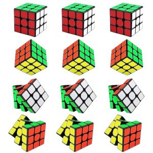 12 Pi&egrave;ces Speed Cube 3x3, Cube Magn&eacute;tique, Cube de Vitesse 3x3 Mini Cube Original pour Enfant Adultes, Mini Cube Magique pour Sac de Remplissage, Cadeau Anniversaire, Jeu de Voyage, Cadeaux de F&ecirc;te (HB ELECTRONICS LIMITED, neuf)